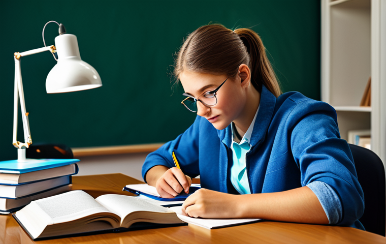 유통관리사 시험 합격 비결 - Study Mindset**
"A determined student studying diligently at a desk, fully clothed in appropriate a...