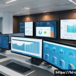 유통관리사 2급 실기 대비 방법 - A detailed and realistic office scene showing a diverse team of utility managers collaborating over ...