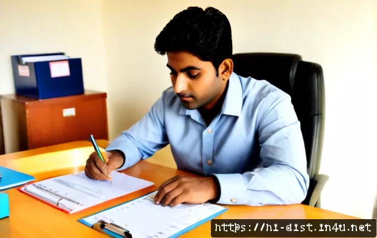 Home 17 유통관리사 시험 후기 및 팁 - Photorealistic Indian young professional preparing for a distribution management certification exam ...